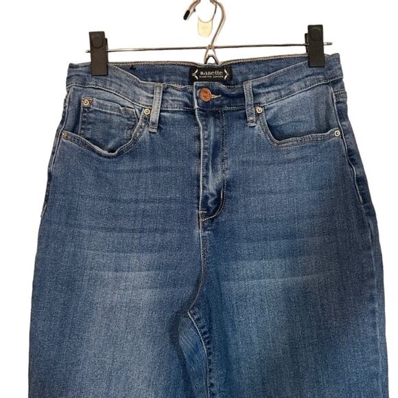 Nanette Lepore Blue Jolie High Waisted Taper Classic Denim Jeans Women Sz 8 - Picture 3 of 9